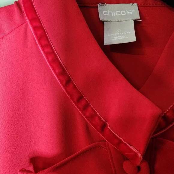 Chicos blouse size 2 red career wear - Picture 3 of 8